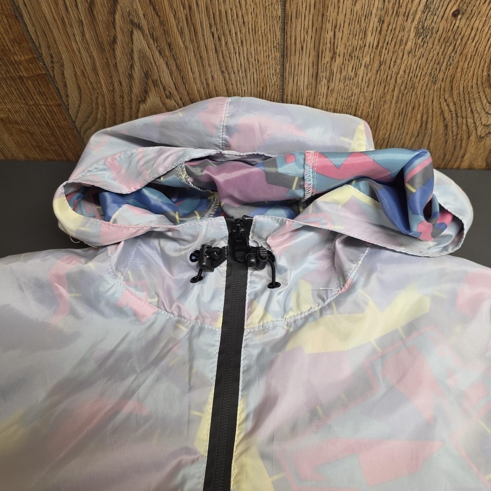 Empyre Windbreaker Jacket Men M Multicolor Geometric Hooded Full Zip Lightweight - Picture 6 of 10